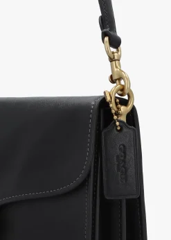 Chain Tabby Black Leather Shoulder Bag