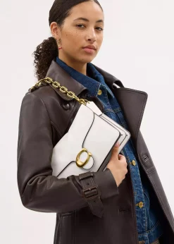 Chain Tabby Chalk Leather Shoulder Bag