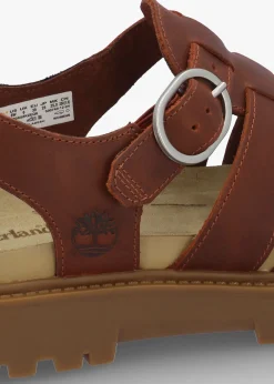 Clairemont Way Dark Red Leather Fisherman Sandals