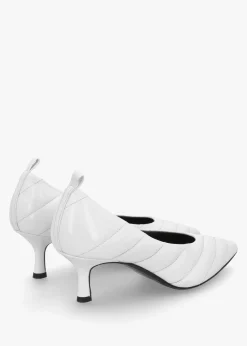 Coda White Patent Leather Court Shoes