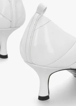 Coda White Patent Leather Court Shoes