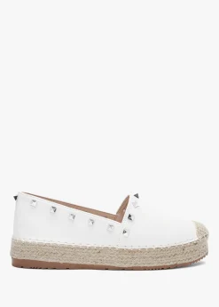 Cubby White Studded Espadrilles