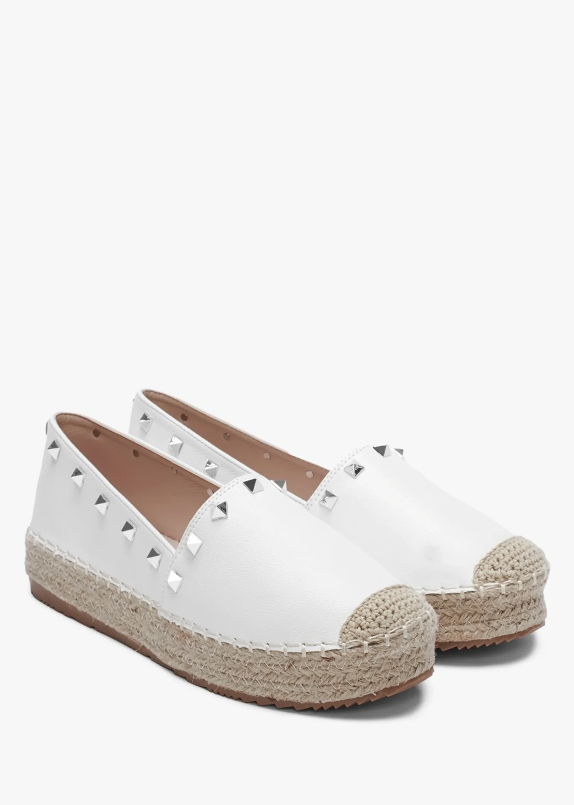 Cubby White Studded Espadrilles