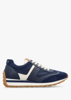 Dani Navy White Leather & Suede Trainers