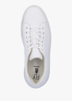 Delf II White Leather Wedge Trainers