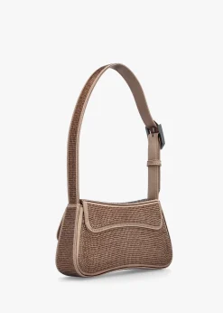 Diamante Satin Bronze Evening Bag