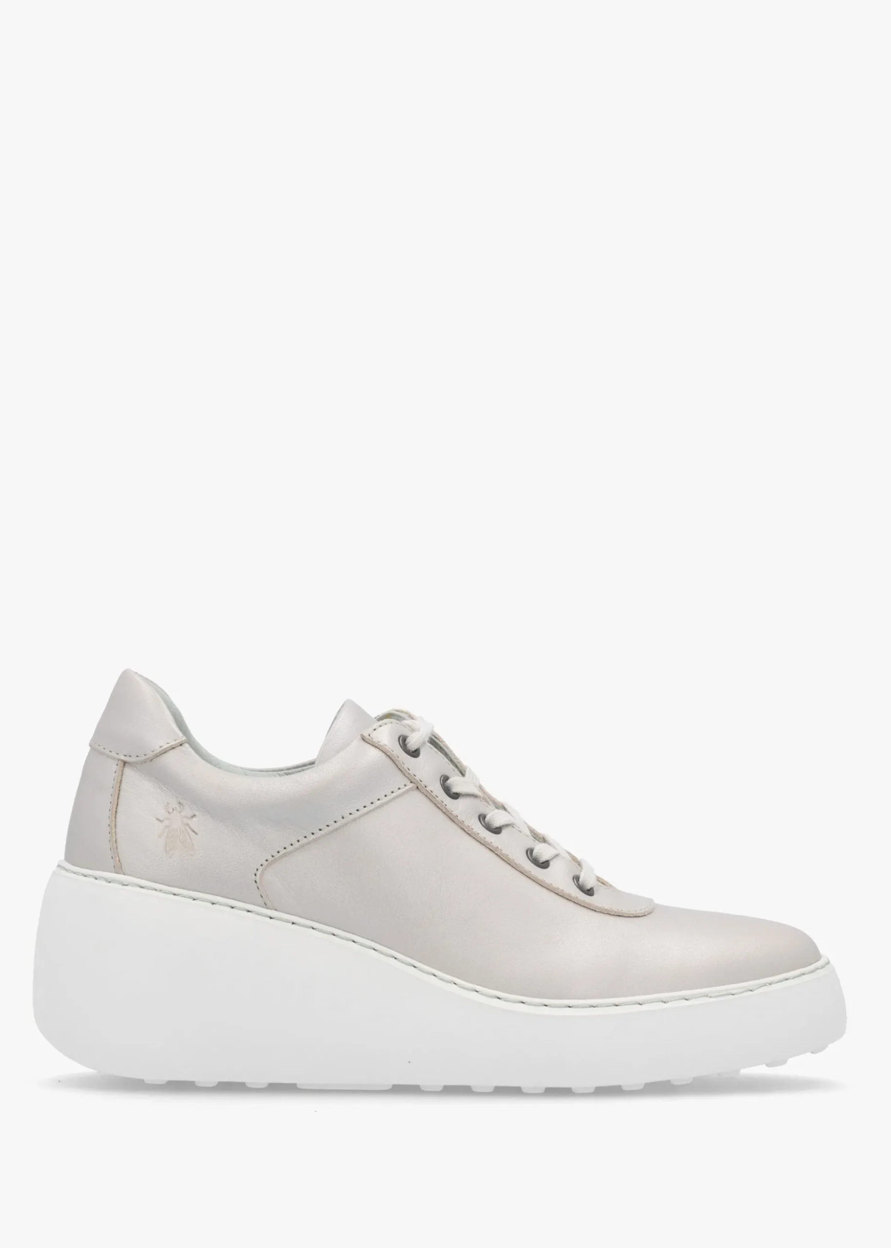Dipo Silver Leather Wedge Trainers