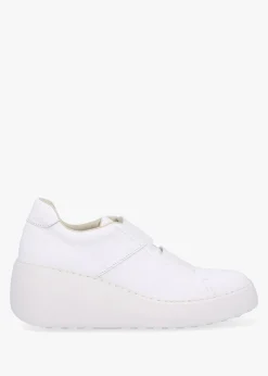 Dito II White Leather Wedge Trainers