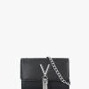 Divina Black Silver Pebbled Shoulder Bag