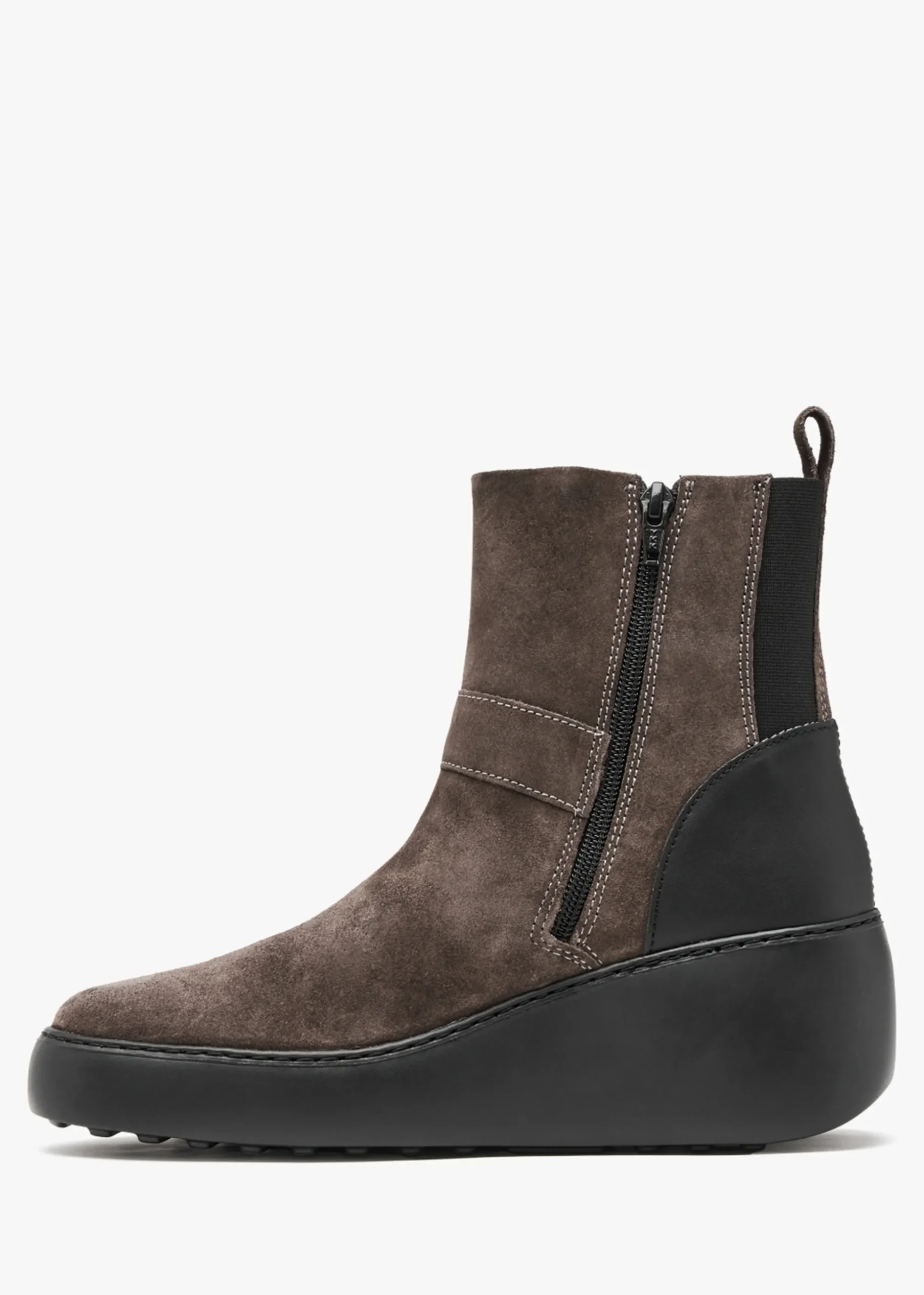 Doxe Anthracite Black Suede Wedge Boots