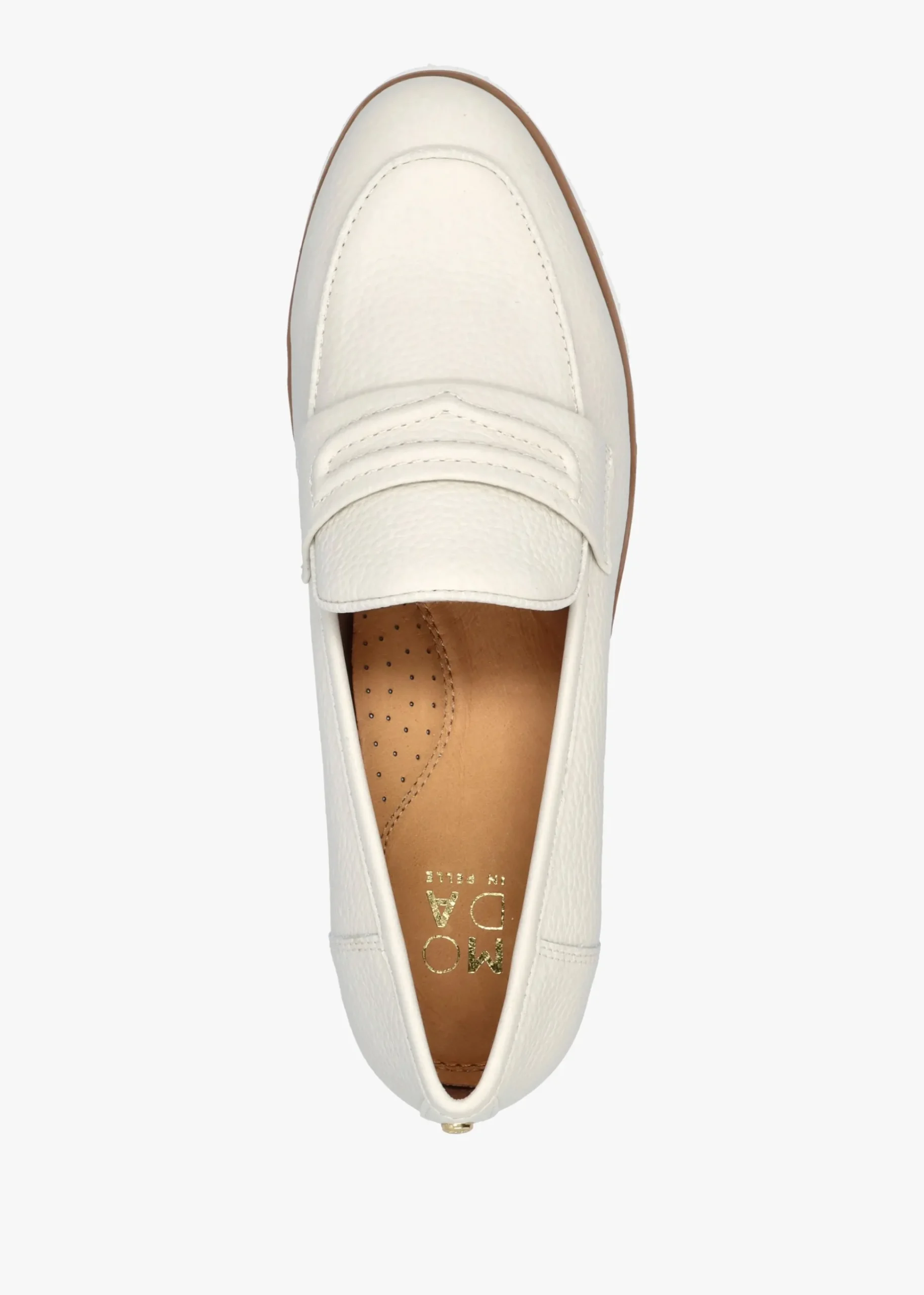 Ebonee Off White Leather Chunky Loafers