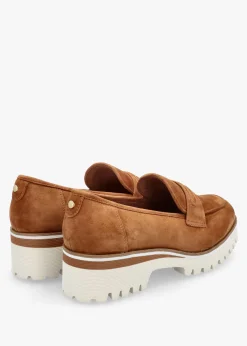 Ebonee Tan Suede Chunky Loafers