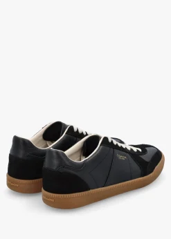 Ellis Black Leather & Suede Trainers