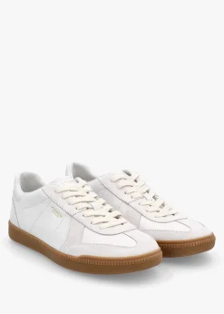 Ellis Optic White Leather & Suede Trainers