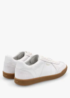 Ellis Optic White Leather & Suede Trainers