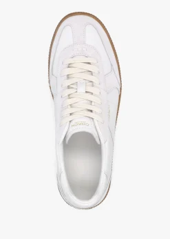 Ellis Optic White Leather & Suede Trainers