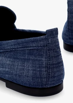Emma Indigo Denim Buckle Loafers