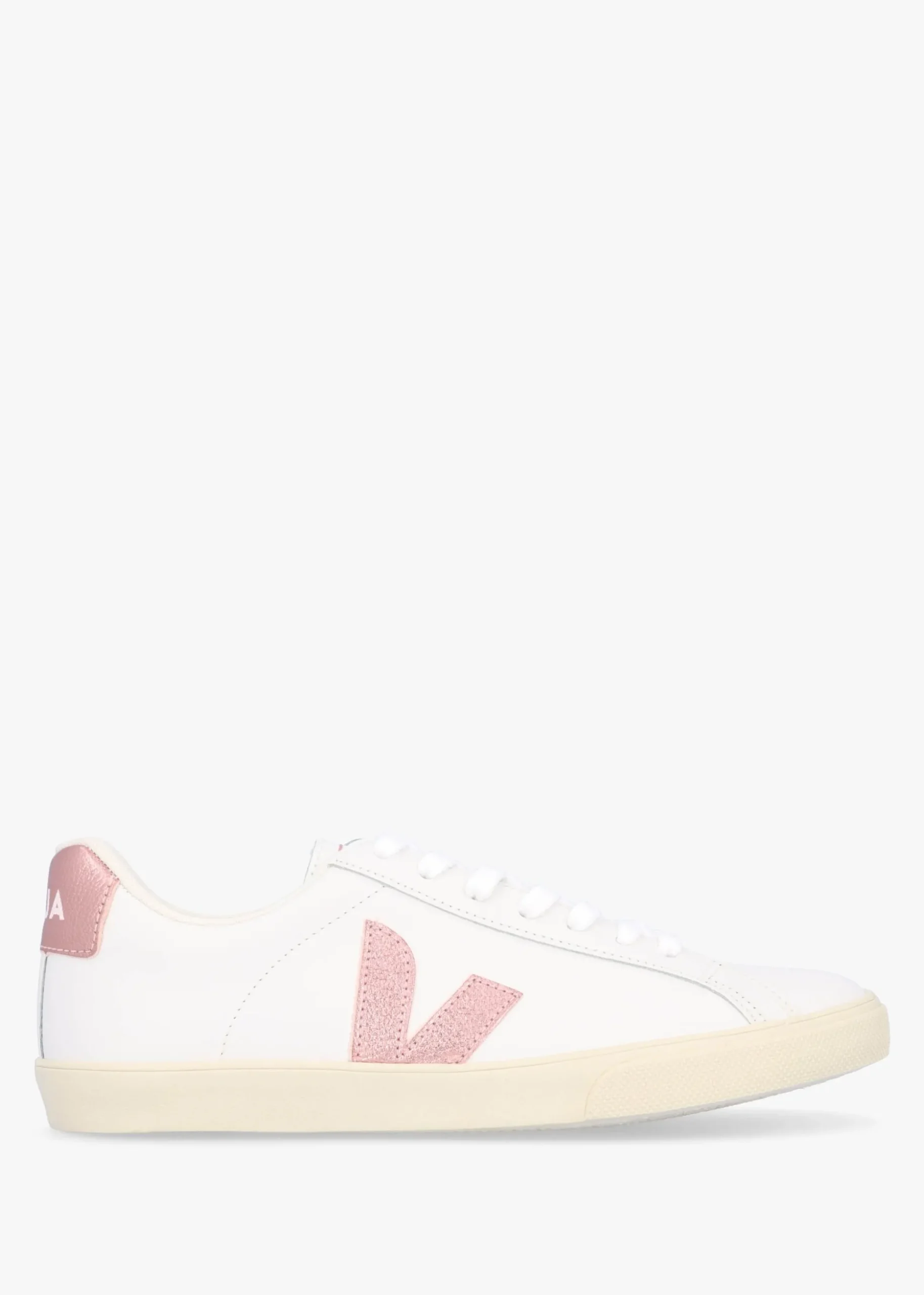 Esplar Logo Leather Extra White Nacre Trainers