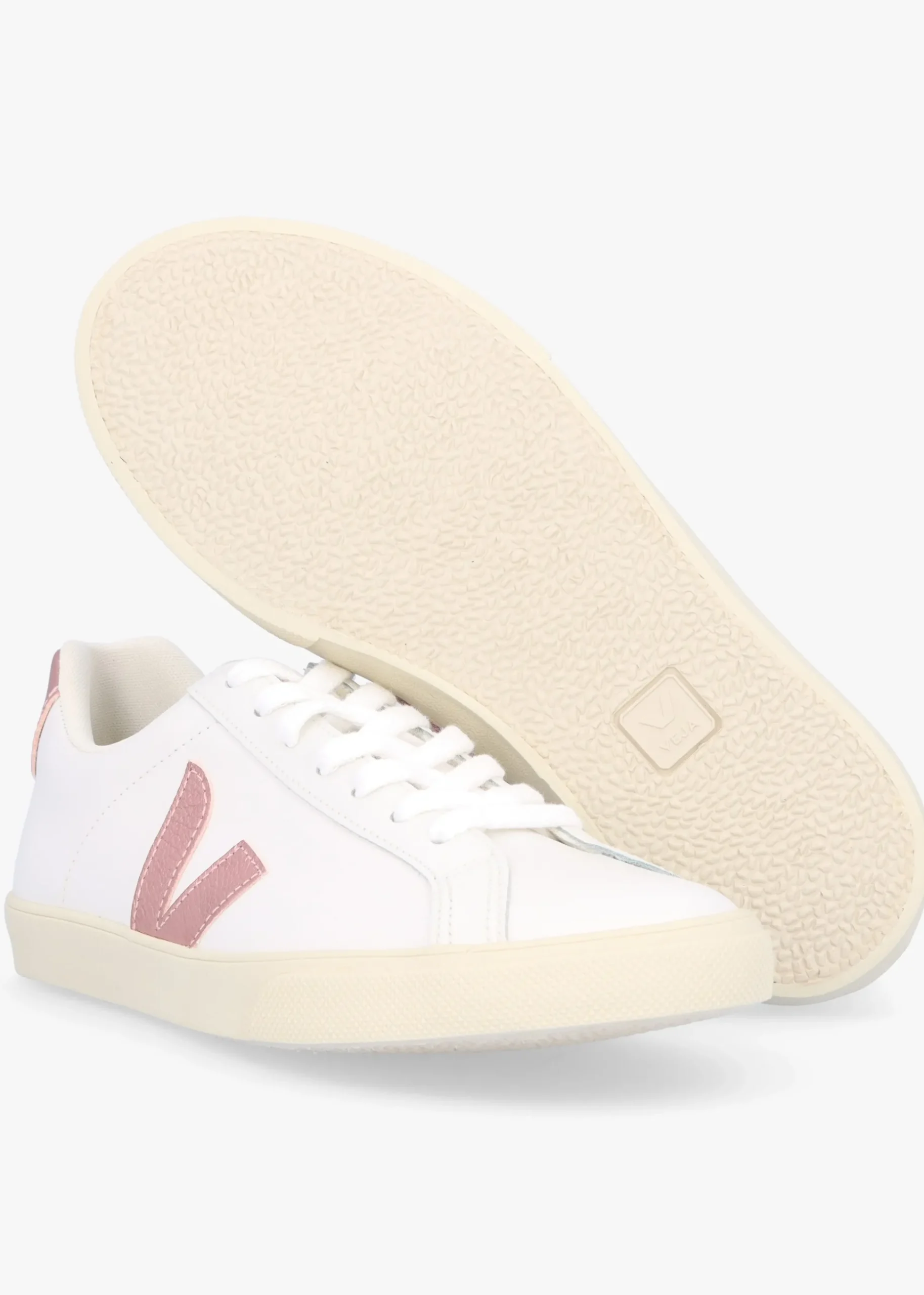 Esplar Logo Leather Extra White Nacre Trainers