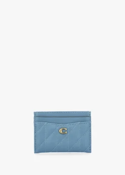 Essentials Quilted Pillow Bluebell Leather Card Case