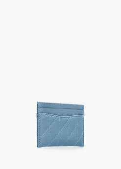 Essentials Quilted Pillow Bluebell Leather Card Case