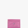 Essentials Quilted Pillow Fuchsia Leather Card Case
