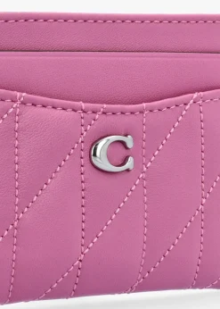 Essentials Quilted Pillow Fuchsia Leather Card Case