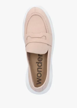 Estela Nude Nubuck Leather Chunky Loafers