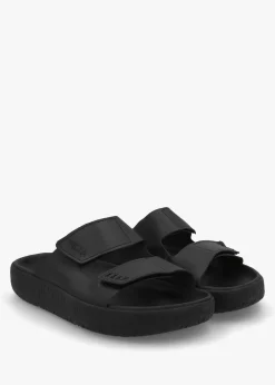 Etna Full Black Leather Sandals