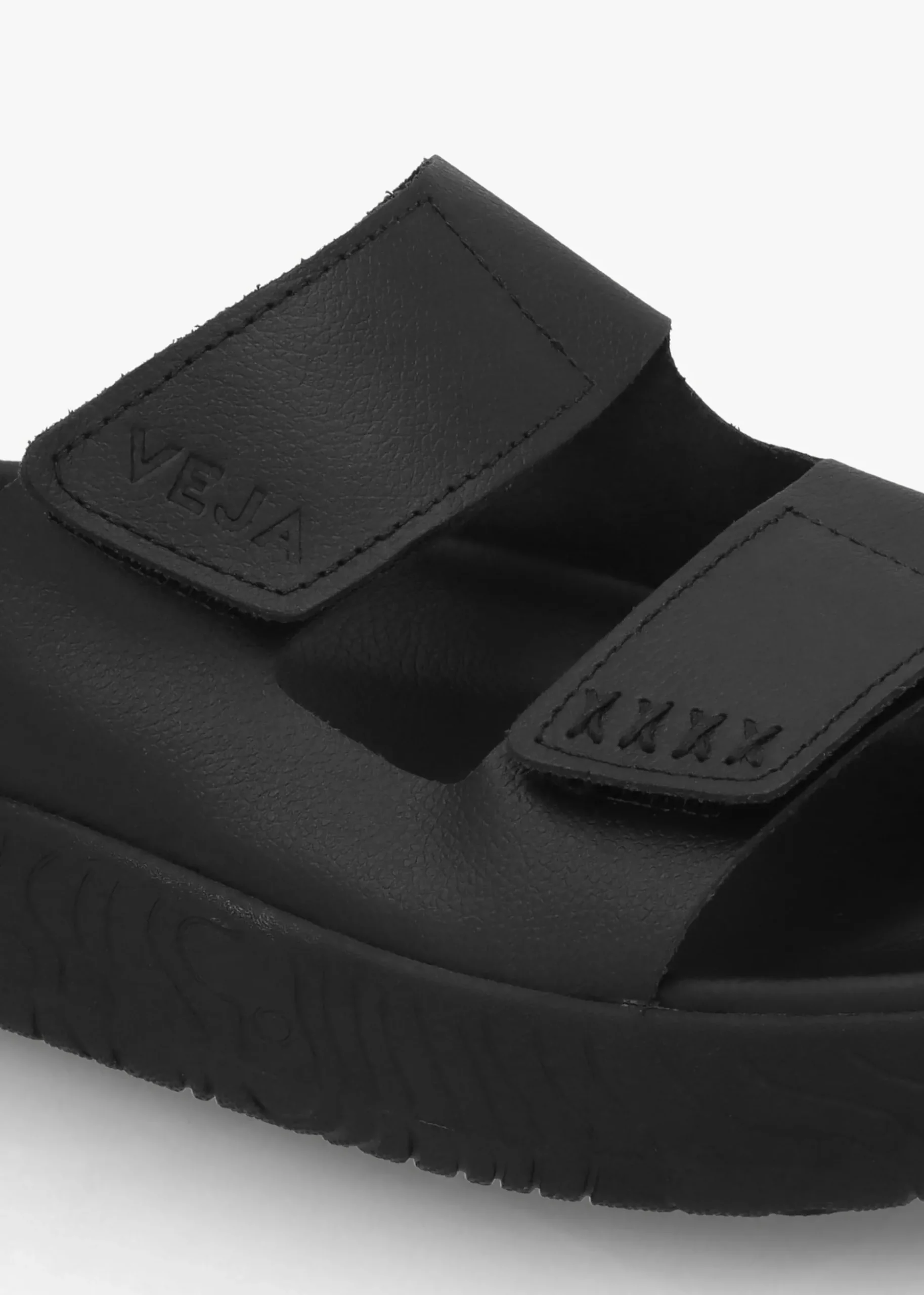 Etna Full Black Leather Sandals