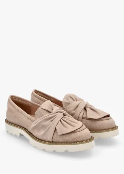 Eves Beige Textile Loafers
