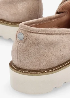 Eves Beige Textile Loafers