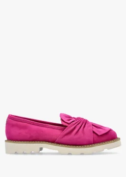 Eves Pink Textile Loafers