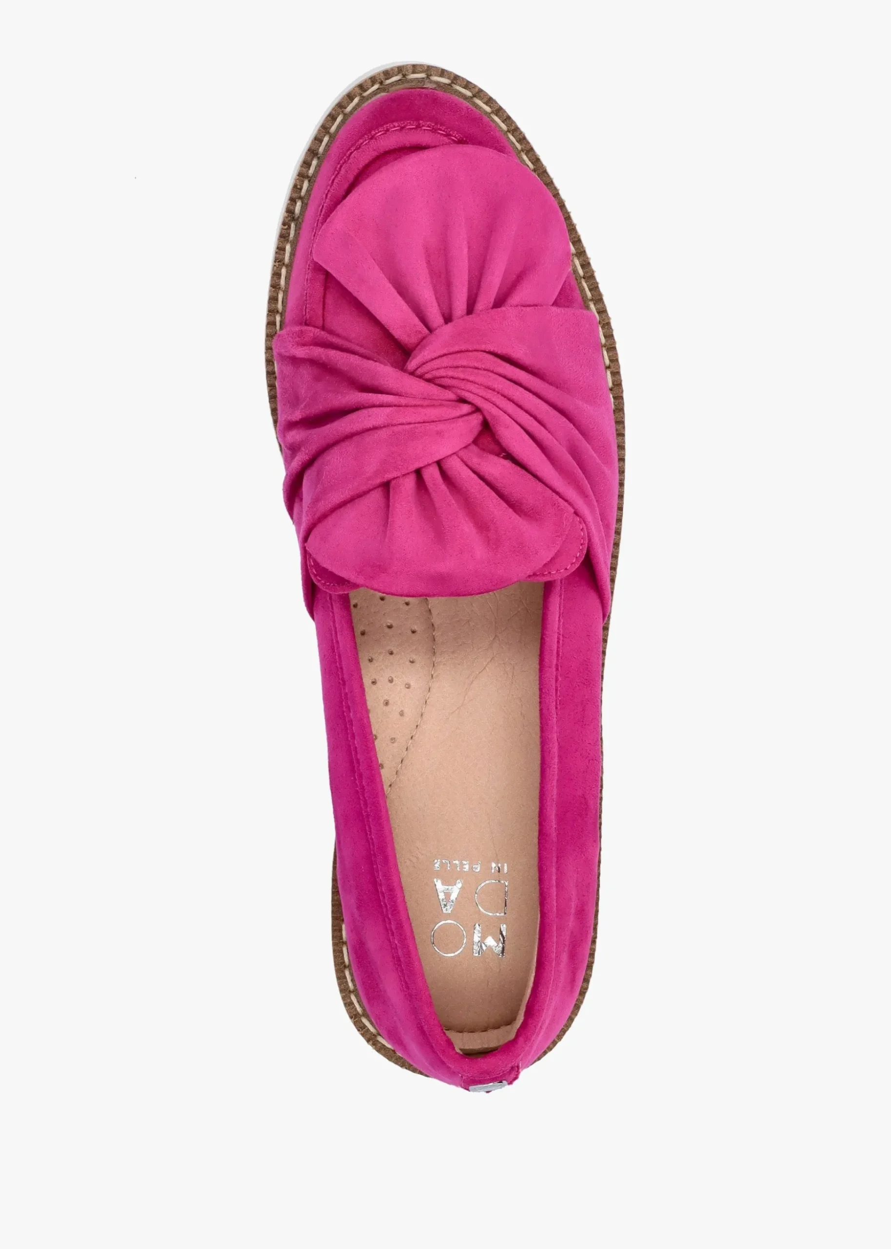 Eves Pink Textile Loafers