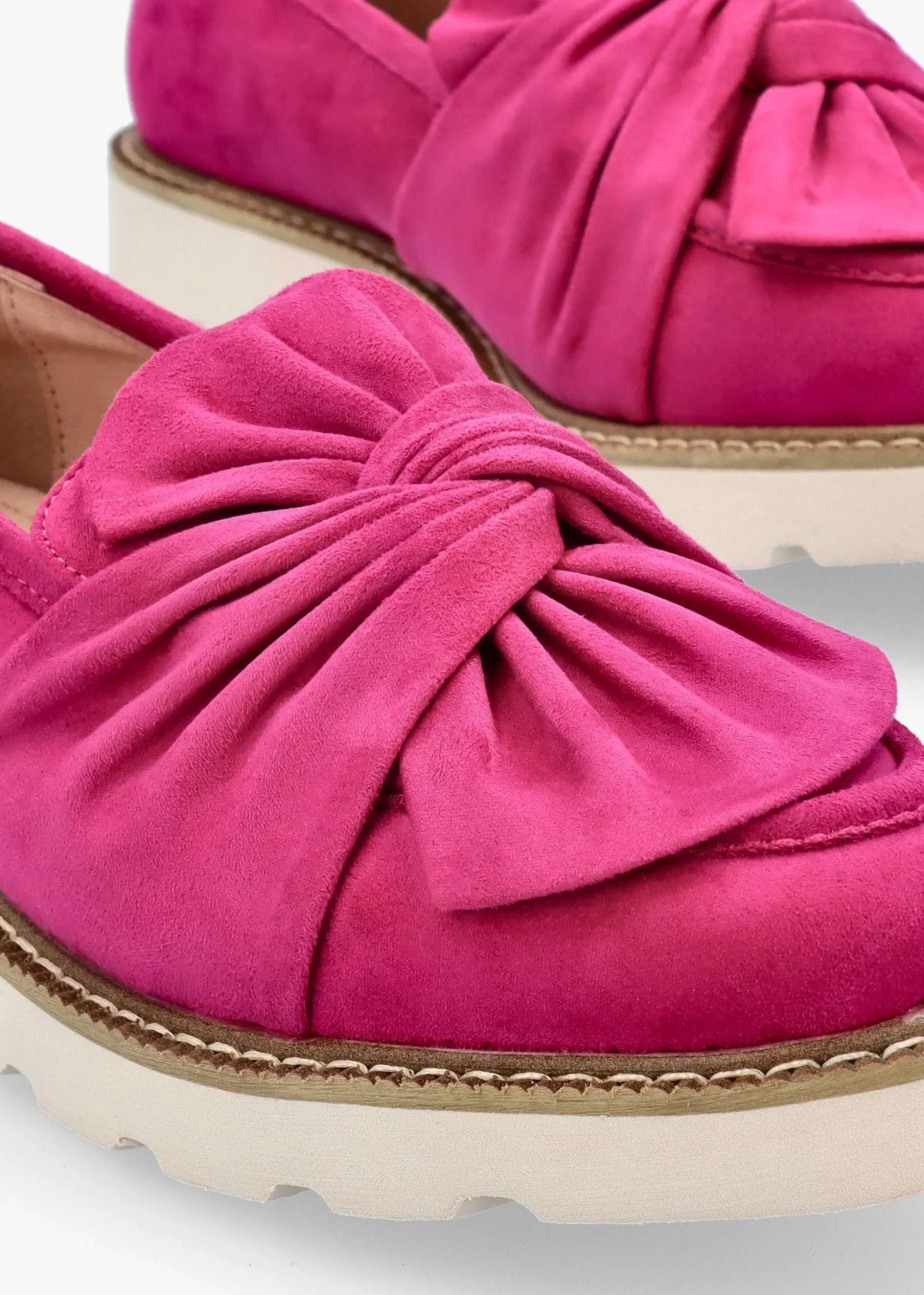 Eves Pink Textile Loafers