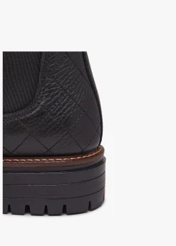 Evie Black Leather Chelsea Boots