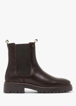 Evie Brown Leather Chelsea Boots