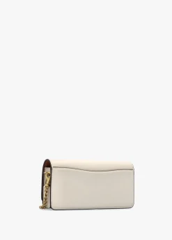 Evie Chalk Leather Wallet On A Chain Bag