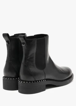 Fancy Black Leather Chelsea Boots