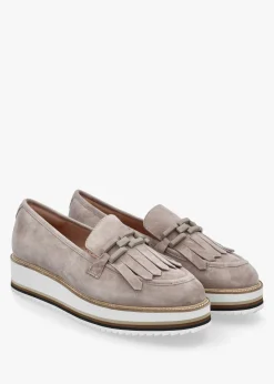 Fernnanda Taupe Suede Loafers