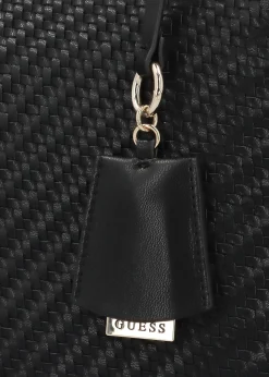 Francy Woven Black Tote Bag