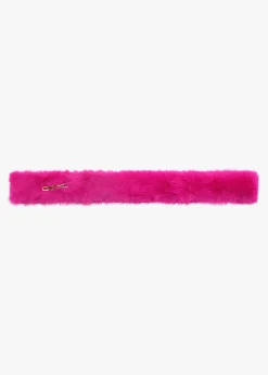Fuchsia Furry Pull Through Scarf
