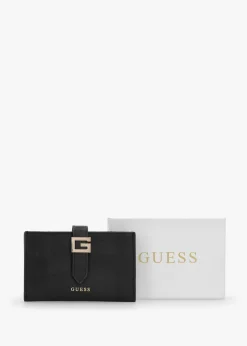 G Logo Black Leather Card Case