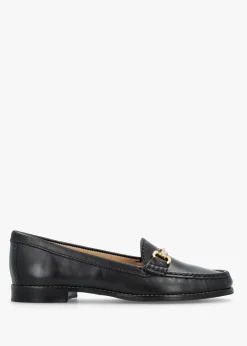 Galtro Black Smooth Leather Snaffle Loafers