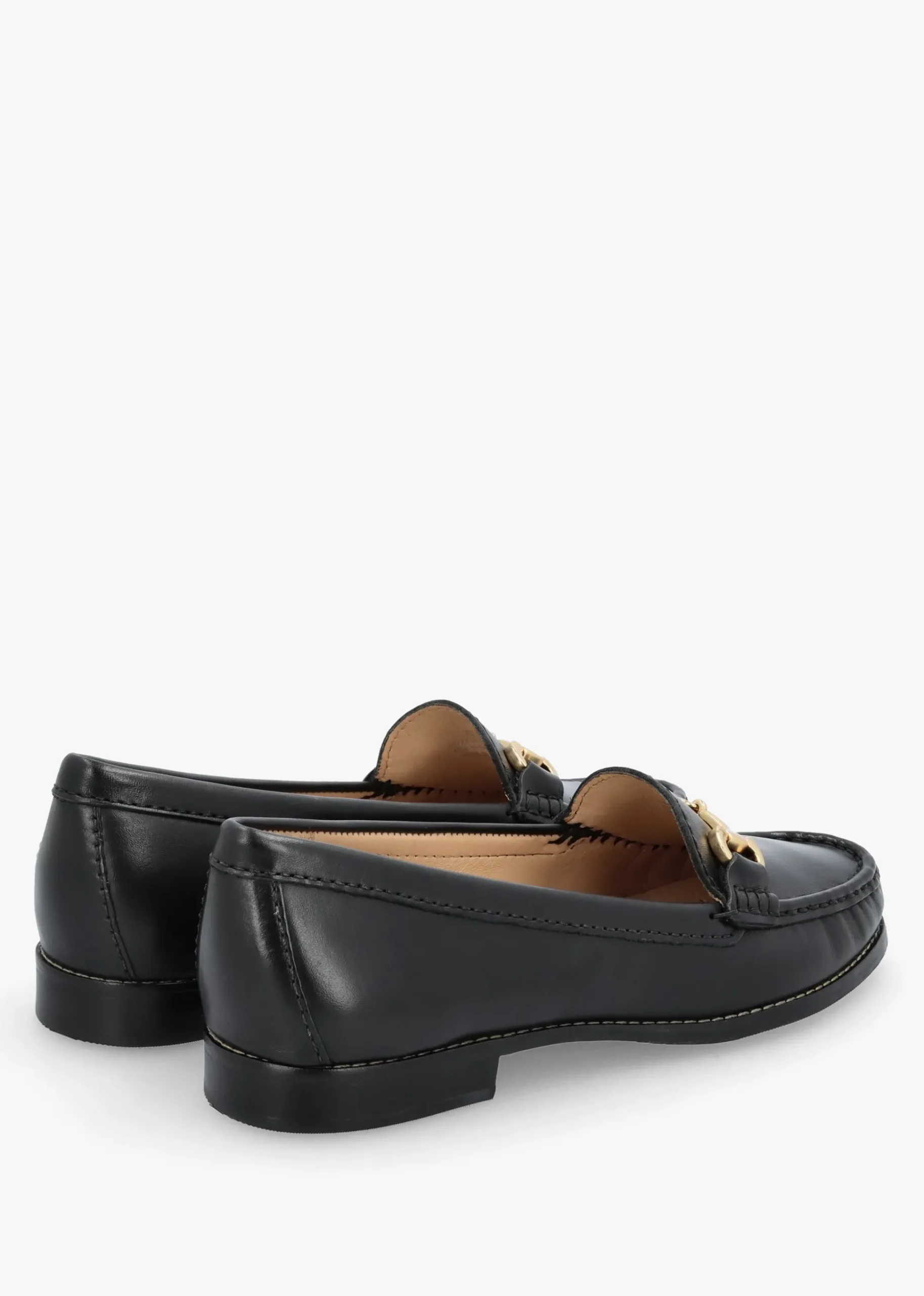 Galtro Black Smooth Leather Snaffle Loafers