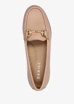 Galtro Nude Tumbled Leather Snaffle Loafers