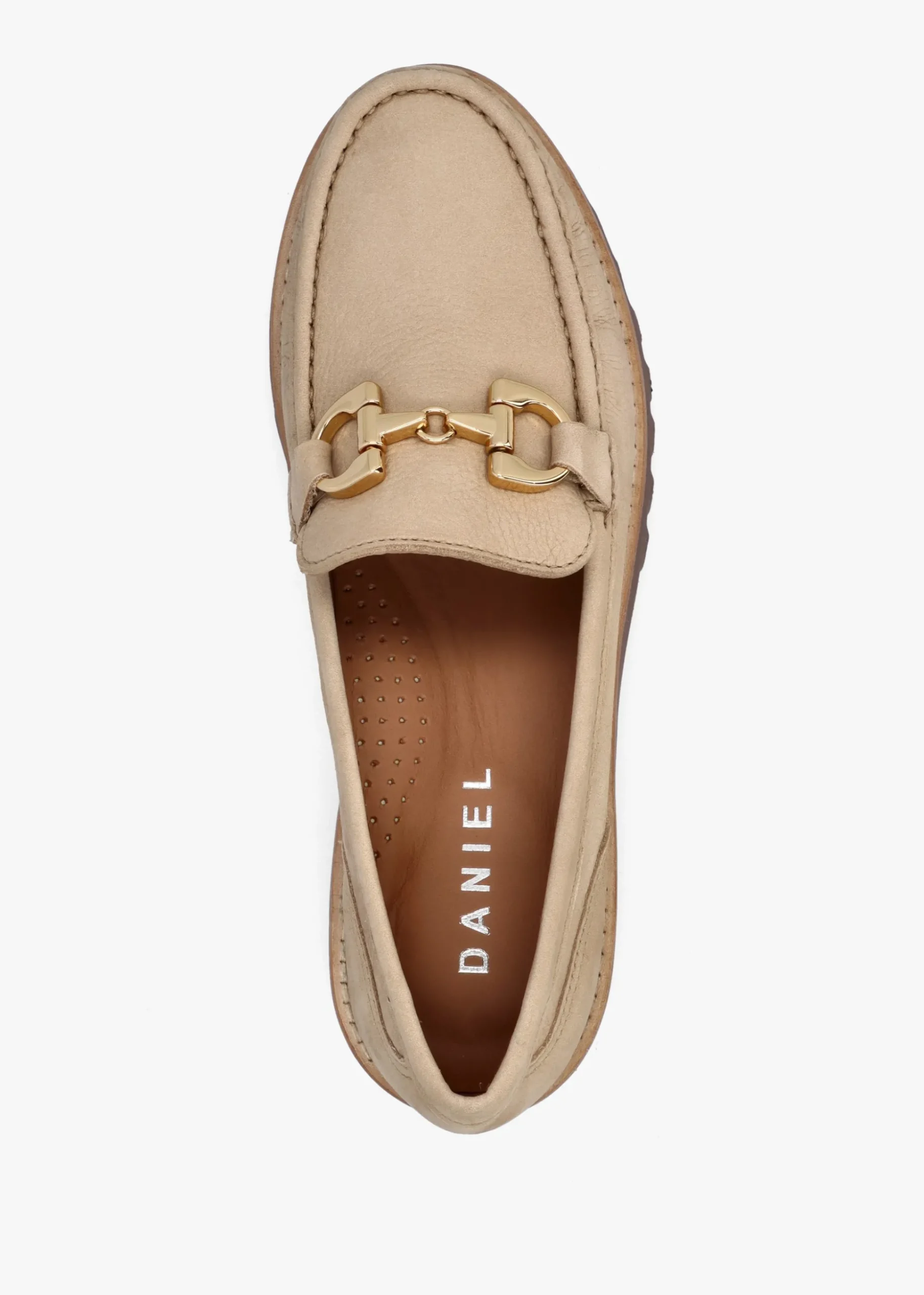 Garrera Beige Nubuck Leather Chunky Loafers