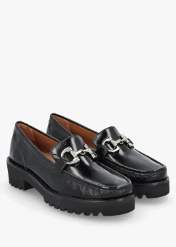 Garrera Black Patent Leather Chunky Loafers