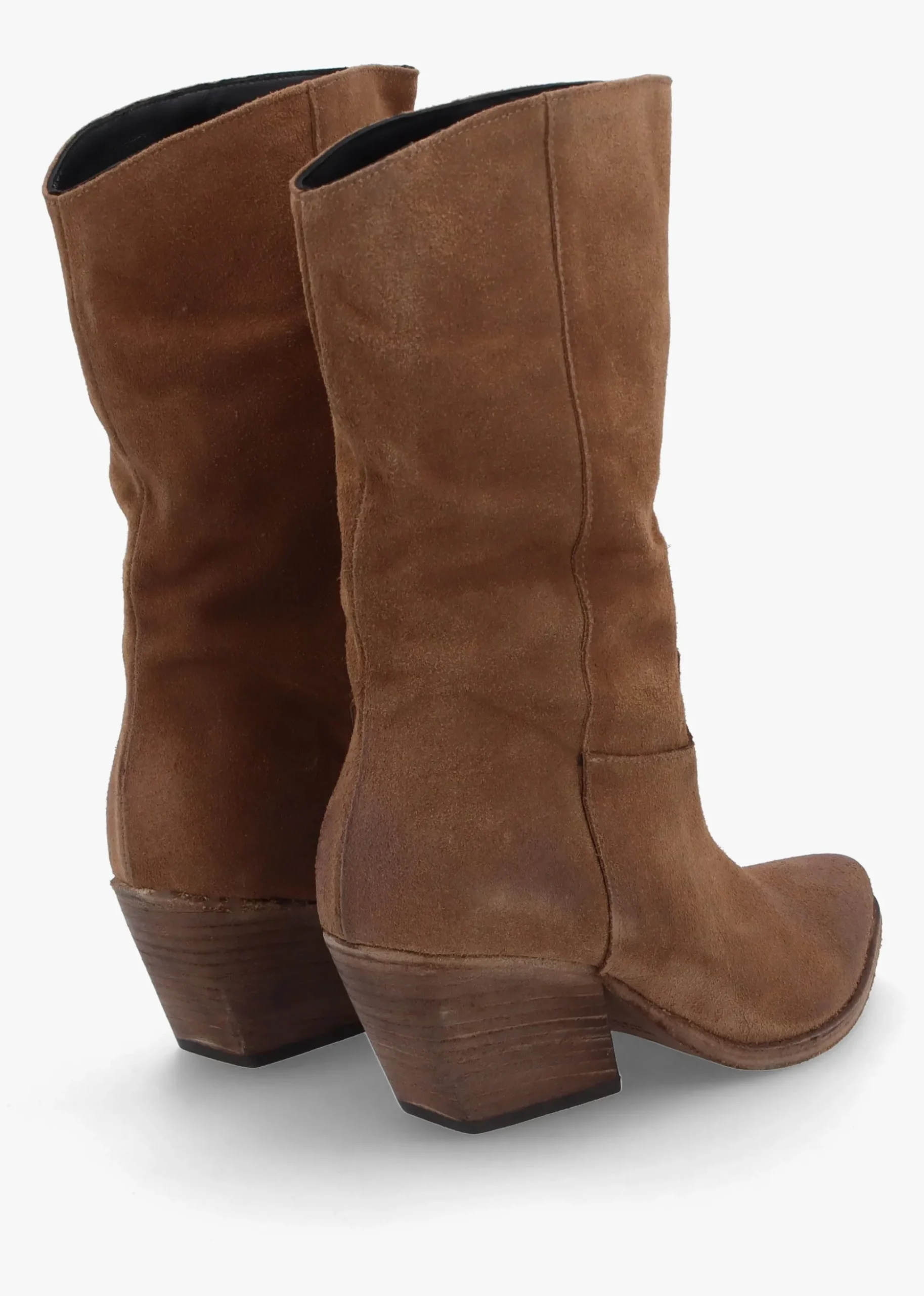 Genesis Tan Leather Western Calf Boots