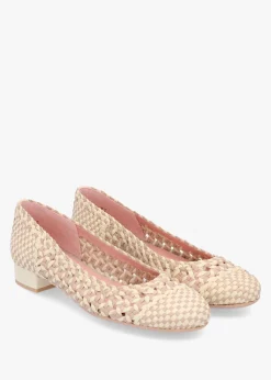 Gretschen Multicoloured Woven Leather Ballerina Pumps